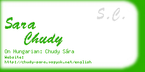 sara chudy business card
